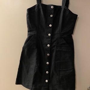 Black denim dress
